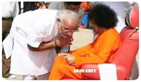 Narendra Modi blessed by Baba