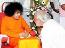 Narendra Modi with Baba